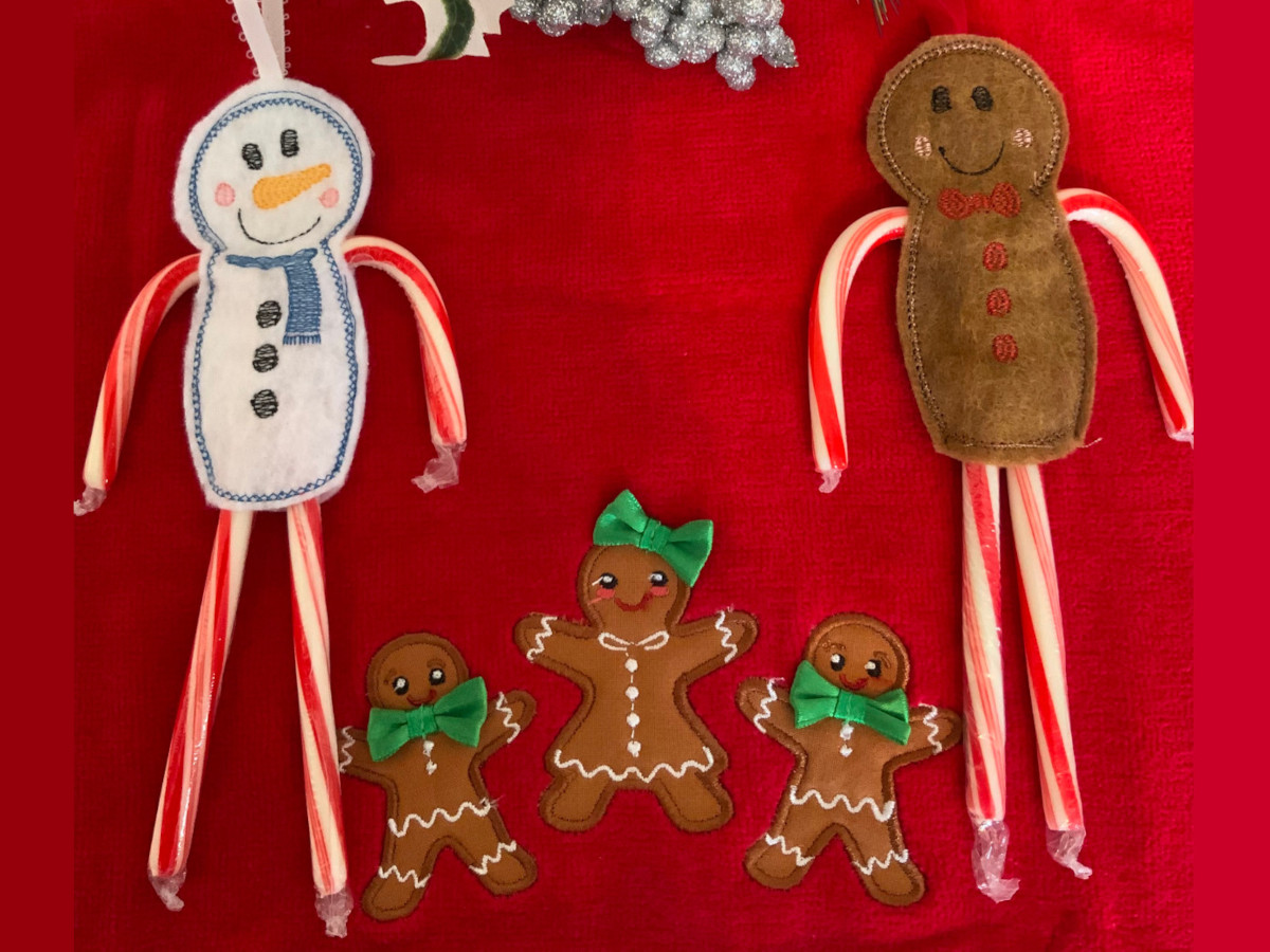 Candy Cane Snowman