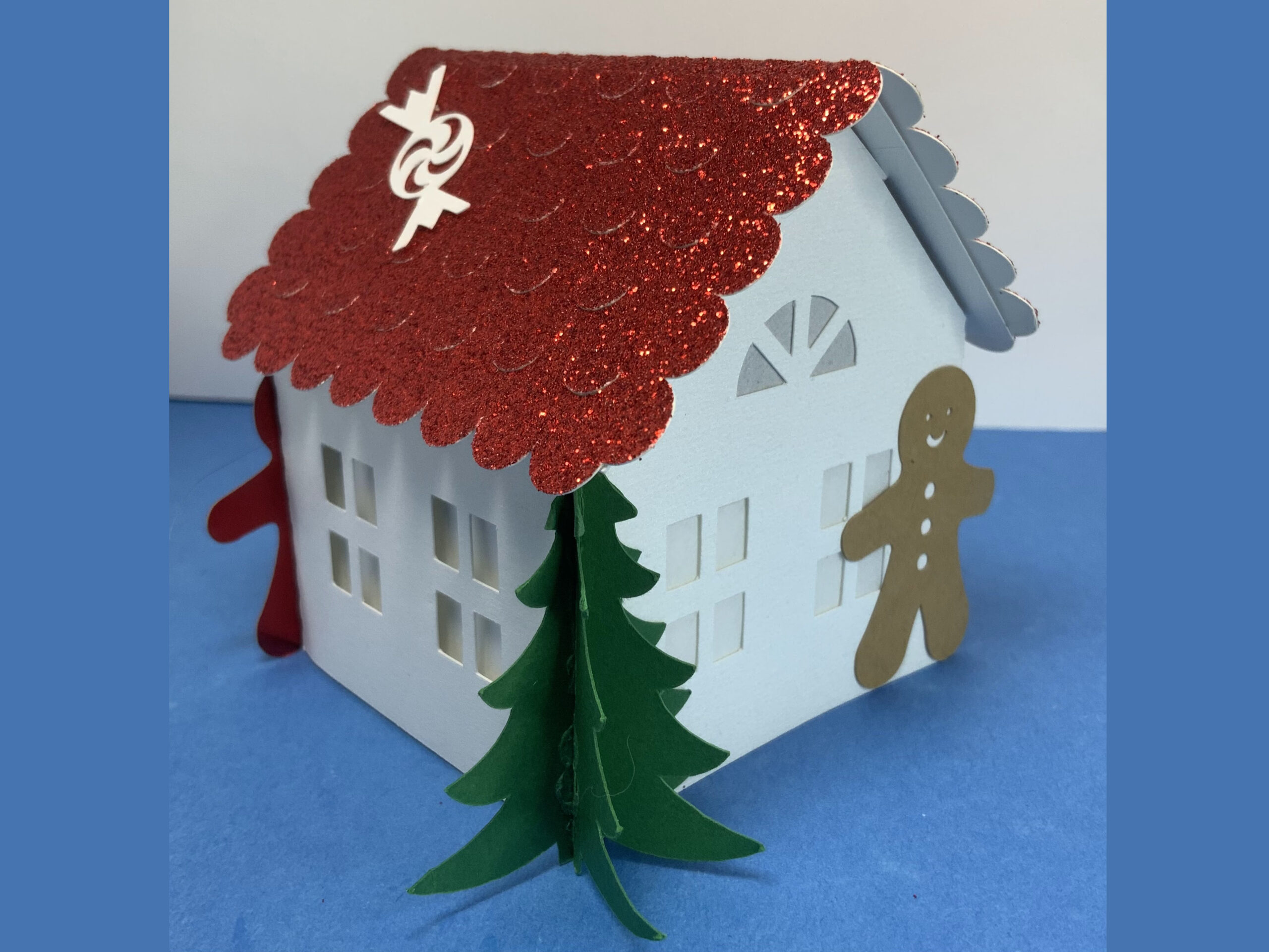 Rubber Band Pop-Up Gingerbread House